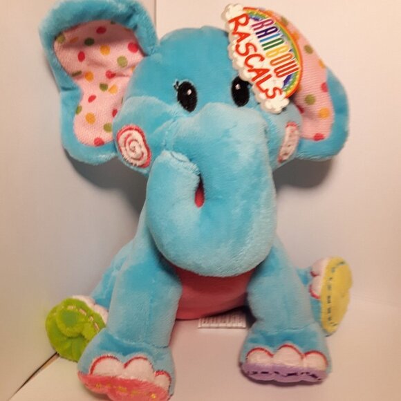 Rainbow Rascals Elephant Plush Cute NWT - Picture 1 of 3